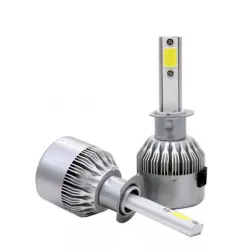 Set auto 2 becuri halogen led model h4 36w 3800 lumeni 6000k C6 12-24v 