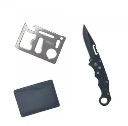 Set briceag scorpion curbat unealta multifunctionala ninja wallet 11 functii 