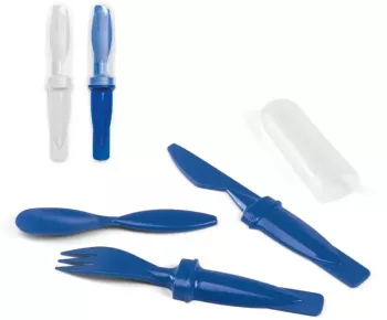 Set de 3 tacamuri din PP furculita cutit si lingura 