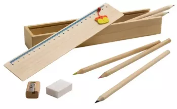 Set de desenat livrat in cutie de lemn 
