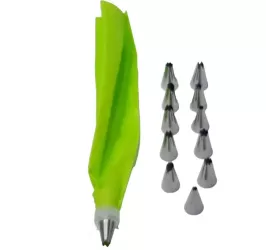 Set ornare tort model simplu 12 capete punga 4 x 4 cm M2 