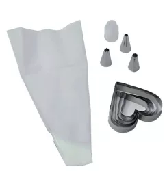 Set ornare tort model simplu 3 capete punga 4 x 4 cm M3 