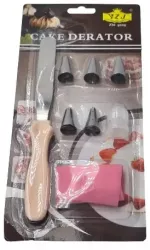 Set ornare tort model simplu 6 capete spatula punga 4 x 4 cm M1 