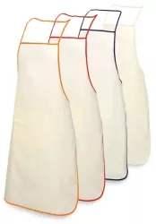 Sort de bucatarie din bumbac buzunar frontal alb-rosu 60/90cm chilli 