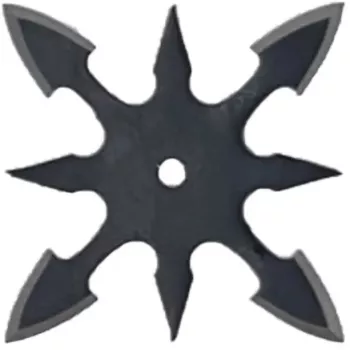 Steluta ninja pentru aruncat la tinta neagra 8 colturi 6 cm 