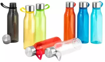 Sticla sport din plastic cu maner din silicon 