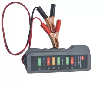 Tester Pentru Baterie Auto 12 volt Lungime Cablu 35 cm Negru 13 cm 
