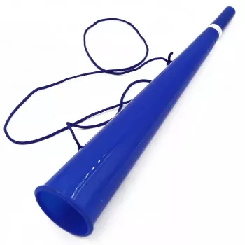 Vuvuzela Goarna Simpla Petreceri Stadion Miting Albastra Snur 36 cm 