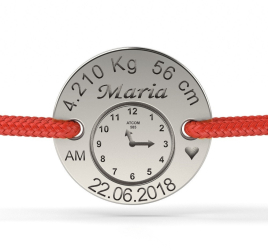 Bratara din argint model Birthday Clock 