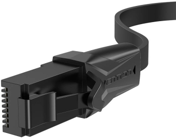 Cablu de Retea Plat Utp Cat.6 Rj45 Ethernet 1000mbps 1m Negru 