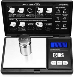 Cantar de bijuterii SIKS® cu afisaj digital 500 x 0 01 portabil negru 