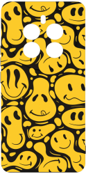 Husa BestCase Compatibila cu Realme 12 Pro Acid Smiley SLIM 1.2MM Microfibra Negru PB 1053 