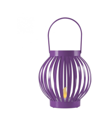 Lanterna LED interior metalica 1 buc lamumanare LED portocalie mov 