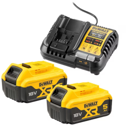 Pachet 2 acumulatori 18V XR / 5.0 Ah si incarcator rapid DCB1104 Dewalt 