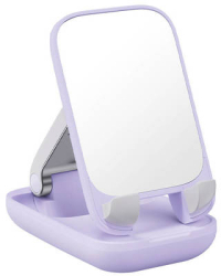 Suport pentru telefon pliabil cu oglinda violet 