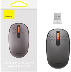 Mouse Baseus PC sau NB wireless 2.4GHz si Bluetooth optic 800/ 1200/1600 dpi butoane/scroll 3/1 gri