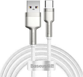 Cablu alimentare si date Baseus Cafule Metal Fast Charging USB la USB Type-C 66W 2m Alb 