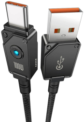 Cablu alimentare si date Baseus Unbreakable Fast Charging Data Cable pentru smartphone USB la USB Type-C 100W 1m braided aliaj zinc negru
