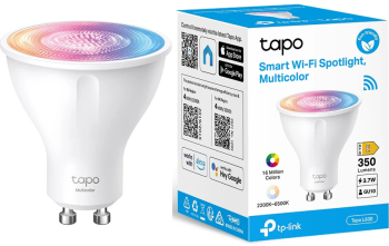 Bec LED RGB inteligent TP-Link Tapo L630 Wi-Fi GU10 3.7W 350 lm lumina alba si colorata (2200-6500K)compatibil Amazon Alexa/Google 