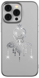Husa Devia Summer Series Protective cu Cristale Swarovski compatibila cu iPhone 14 Pro Max Silver 