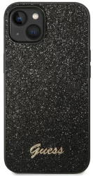 Husa Guess GUHCP14MHGGSHK compatibila cu iPhone 14 Plus Glitter Script Negru