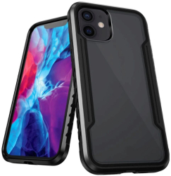 Husa Lemontti Armor Metal compatibila cu iPhone 12 Mini Black