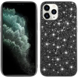 Husa Lemontti Glitter Powder compatibila cu iPhone 12 Pro Max Black 