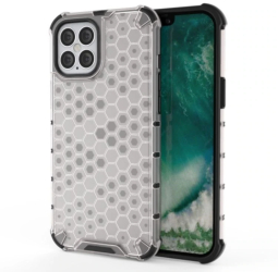 Husa Lemontti Honeycomb compatibila cu iPhone 12 Pro Max White 