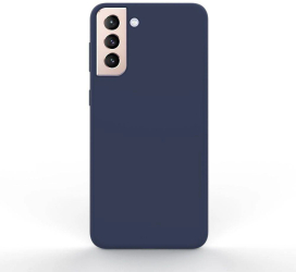 Husa Lemontti Liquid Silicon compatibila cu Samsung Galaxy S21 Dark Blue 