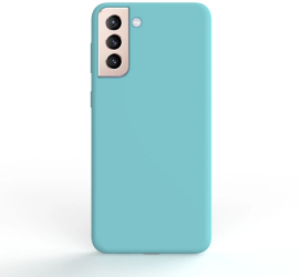 Husa Lemontti Liquid Silicon compatibila cu Samsung Galaxy S21 Plus Tiffany Blue 