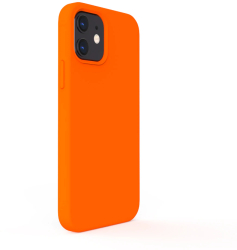 Husa Lemontti Liquid Silicon compatibila cu iPhone 12 Mini Orange 