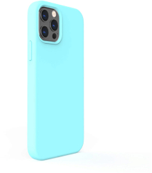 Husa Lemontti Liquid Silicon compatibila cu iPhone 12 Pro Max Tiffany Blue 