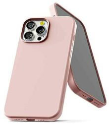 Husa Lemontti Regular Silicon compatibila cu iPhone 13 Pro Sand Pink 