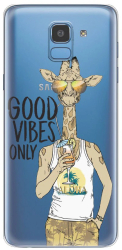 Husa Lemontti Silicon Art pentru Samsung Galaxy J6 2018 Good Vibes 
