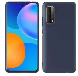Husa Lemontti Silicon Silky compatibila cu Huawei P Smart 2021 Bleumarin 