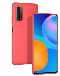 Husa Lemontti Silicon Silky compatibila cu Huawei P Smart 2021 Rosu 