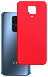 Husa Lemontti Silicon Silky compatibila cu Xiaomi Redmi Note 9 Pro 4G Rosu 