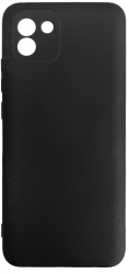 Husa Lemontti Silicon Soft Slim compatibila cu Samsung Galaxy A03 Black material mat si fin captusit cu microfibra 