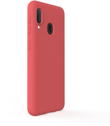 Husa Lemontti Silicon Soft Slim compatibila cu Samsung Galaxy A20e Santa Red 