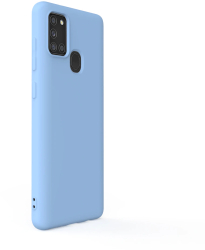 Husa Lemontti Silicon Soft Slim compatibila cu Samsung Galaxy A21s Light Blue 