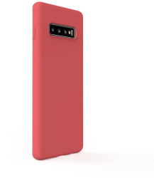 Husa Lemontti Silicon Soft Slim compatibila cu Samsung Galaxy S10 Santa Red 