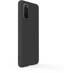 Husa Lemontti Silicon Soft Slim compatibila cu Samsung Galaxy S20 Black 