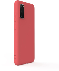 Husa Lemontti Silicon Soft Slim compatibila cu Samsung Galaxy S20 Santa Red 
