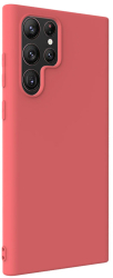 Husa Lemontti Silicon Soft Slim compatibila cu Samsung Galaxy S22 Ultra Santa Red 