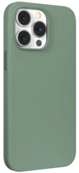 Husa Silicon Devia Nature Series compatibila cu iPhone 14 Plus Light Green 