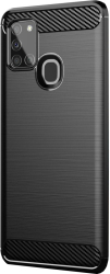 Husa de protectie Lemontti Carbon Compatibila cu Samsung Galaxy A21s Negru 