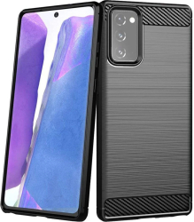 Husa de protectie Lemontti Carbon Compatibila cu Samsung Galaxy Note 20 Negru 