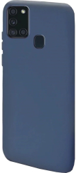 Husa de protectie Lemontti Silicon Silky compatibil cu SAMSUNG Galaxy A21s Albastru Inchis 