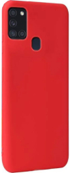 Husa de protectie Lemontti Silicon Silky compatibil cu SAMSUNG Galaxy A21s Rosu 