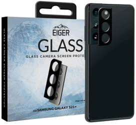 Lentile Eiger Camera 2.5D Glass compatibil cu Samsung Galaxy S21 Plus Clear Black 